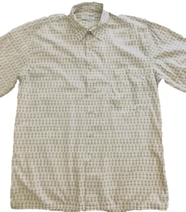 Burma Bibas Mens Shirt M Beige 60 Singles Cotton Lawn Button Down Short Sleeves - Bild 1 von 8