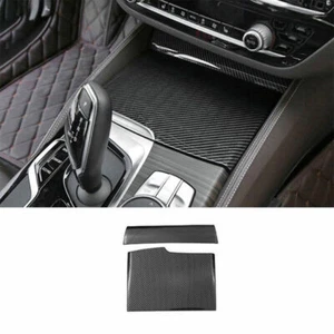 Carbon Fiber ABS Console Cigarette Lighter Panel Trim For BMW 5 Series 2018-2022 - Picture 1 of 6