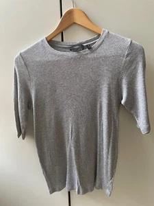 Theory Shirt Gray Large Size Stretch Pima Cotton Modal Made in Peru - Picture 1 of 10