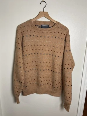 Vintage 1980s Puritan Wool Pullover Sweater Geometric Knit Pattern USA VTG Retro - Image 1 of 4