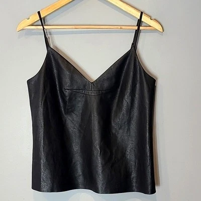 BCBGMAXAZRIA Karissa Faux Leather Tank Top Size Small Luxury - Image 1 of 4