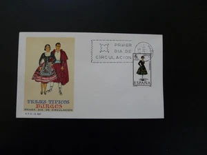FDC Spain 1967 folklore textile traditional costume Burgos (2) - Picture 1 of 1