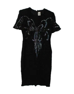 C & A Womens Sheath Dress EU 40 Medium Black Polyester DH14 - Picture 1 of 4