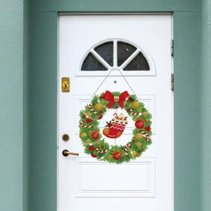 5D Diamond Painting Wreath Kit Christmas Drill Crystal Art by Number Kits - Picture 1 of 7