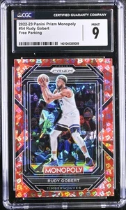 2022-23 Panini Prizm Monopoly Rudy Gobert #54 Free Parking Basketball CGC 9 - Picture 1 of 2
