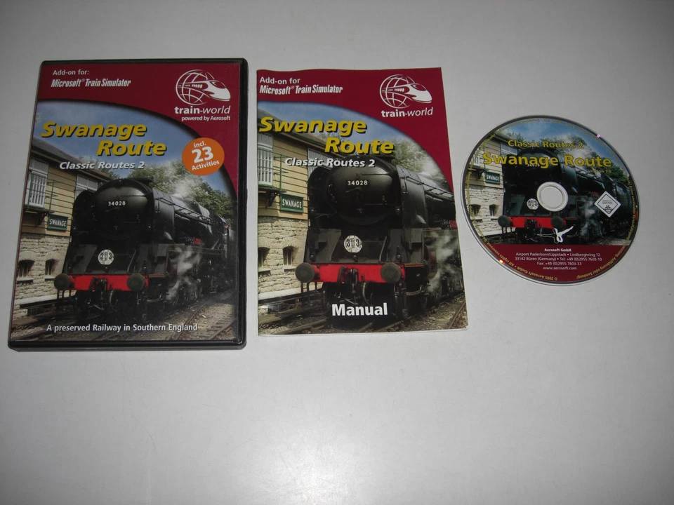 SWANAGE ROUTE Classic Routes 2 Pc Cd ADD-ON Microsoft Train Simulator Sim MSTS - Image 1 of 1