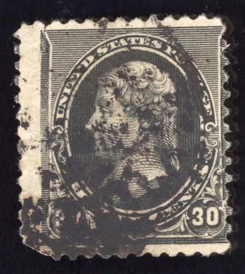 US Scott 228 Usado 30c Negro Thomas Jefferson Lote E619 sellos bhmstamps Foto 1 de 2