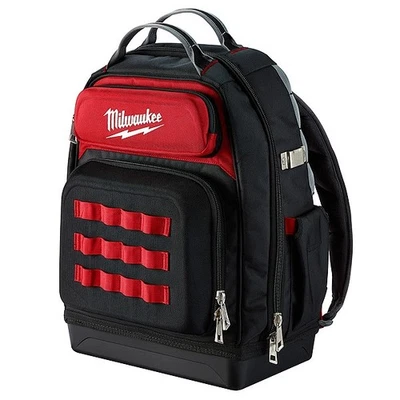 Mochila MILWAUKEE roja/negra para sitio de trabajo - 48 bolsillos en total, 2 correas para el hombro Foto 1 de 4