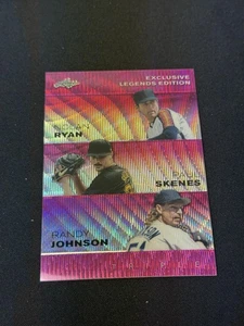 Nolan Ryan / Paul Skenes / Randy Johnson 2024 Leaf Metal Trio Pink /10 RC - Picture 1 of 2