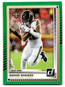 2025 Donruss #287 Rashid Shaheed Press Proofs Green - Picture 1 of 2