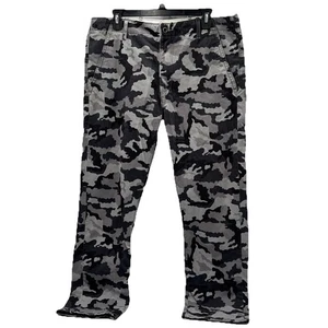 Levis Pants Mens 34x30 Gray Camo Straight Leg Chino Casual Button Levi's Tag - Picture 1 of 13