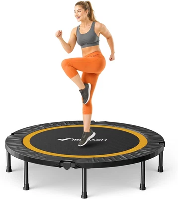 Trampolino Elastico per Adulti - 102Cm/122Cm Mini Trampolinos Pieghevole Carica  - Immagine 1 di 4