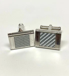 Montblanc Germany Sterling Silber Korb Welle Emaille Stern Logo Manschettenknöpfe - Bild 1 von 7