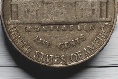 1939 Jefferson Nickel DDR - Doubled Monticello Error, Double Die Reverse Error - Image 1 of 3