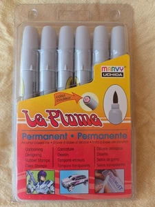 Marvy Uchida Le Plume Permanent Alcohol Based Markers Color Range Greens NIP - Picture 1 of 5