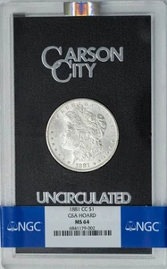 1881-CC Morgan Silver Dollar $ GSA Hoard MS64 NGC 949328-4 - Picture 1 of 6