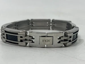 Inox Carbon Fiber & Stainless Steel Men’s Bracelet 8.5" – Excellent Condition - Picture 1 of 4