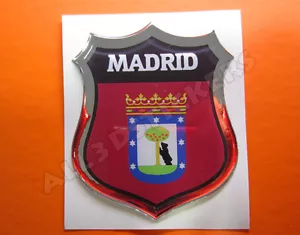 Pegatina Emblema 3D Relieve Bandera Madrid Ciudad - Todas las Banderas del MUNDO - Bild 1 von 1