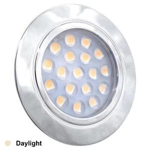 DIMATEC CROMO FOCO LUZ DE DÍA LUZ DE TECHO 12V LED CARAVANA AUTOCARAVANA - Imagen 1 de 7