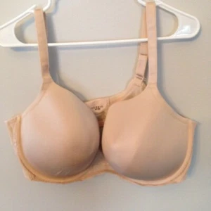 Torrid Bra 46DD Sexy Tshirt Balconette Bra Sexy Beige Lace Accent Plus Size Nude - Picture 1 of 3