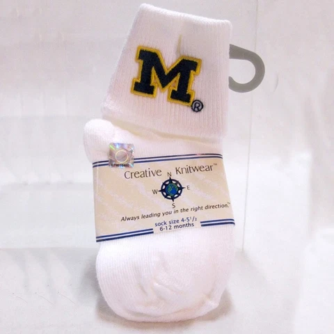 University of Michigan Baby Socks  New Licensed free shipping Cover