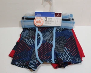 New boys 3 pack Boxer small 6-7 wonder nation reds/blues - Picture 1 of 5