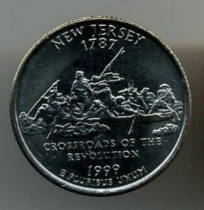 1999-P NEW JERSEY STATE QUARTER 1-COIN BRILLIANT UNCIRCULATED FREE SHIPPING - Picture 1 of 1