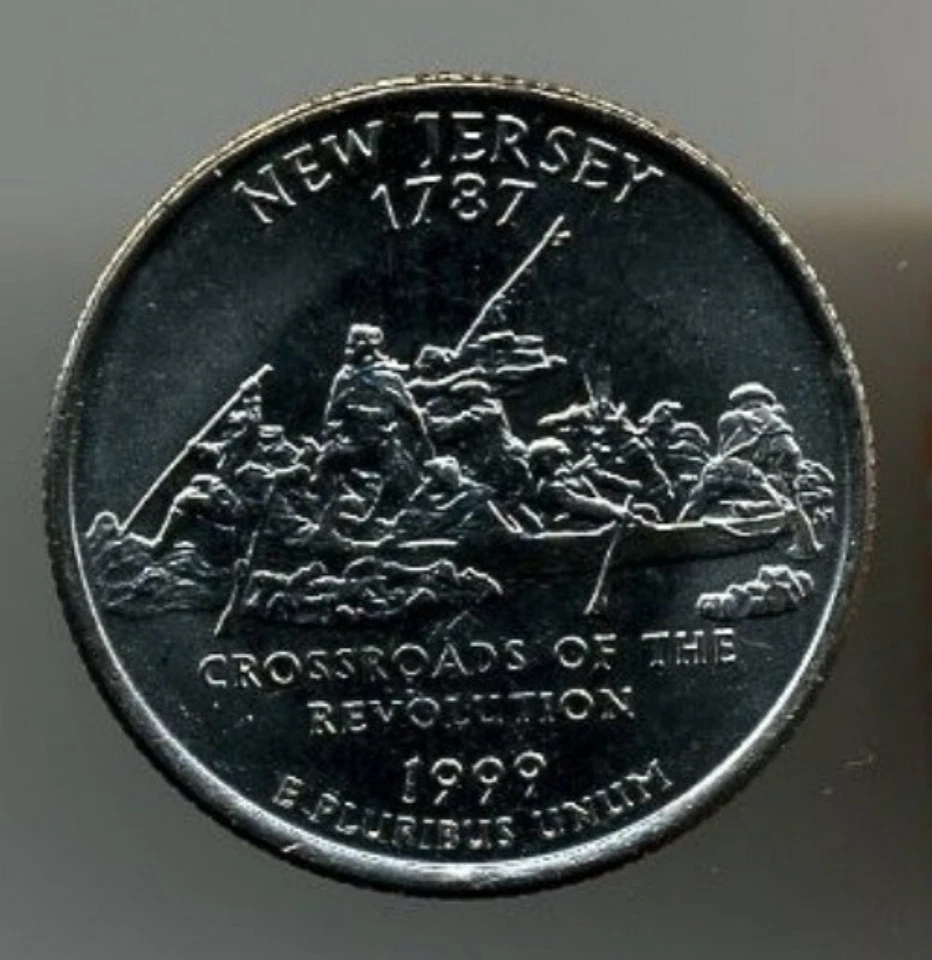 1999-P NEW JERSEY STATE QUARTER 1-COIN BRILLIANT UNCIRCULATED FREE SHIPPING - Image 1 of 1