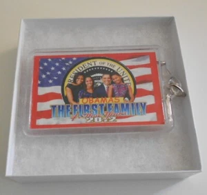The Obama Family - 2012 (2 x 3") Keychain - in see thru Gift Box - Picture 1 of 5