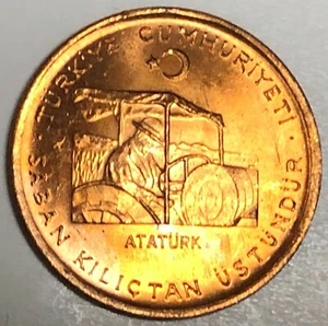 # C874 TURKEY COIN, 10 KURUS 1974 Unc. - Picture 1 of 2