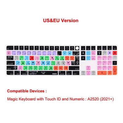 XSKN Logic Pro Keyboard Cover for Macbook Pro Air 13 14 15 16 Magic Keyboard - Image 1 of 4