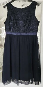 kurzes Cocktailkleid Jake*s (P&C) dkl. blau Chiffon/Satin Stickerei Jakes Gr. 42 - Bild 1 von 7
