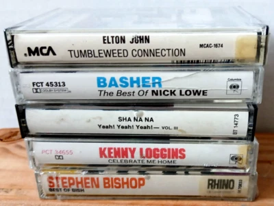 5 Lot R&R New & Sealed Cassette Tapes Sha Na Na, Elton, Nic Low, Loggins, Bishop Foto 1 de 4