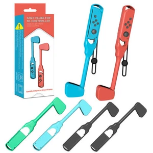 Golf Clubs Gaming Handle Grips Game For Nintendo Switch Joy-Con Mario Golf - Picture 1 of 9
