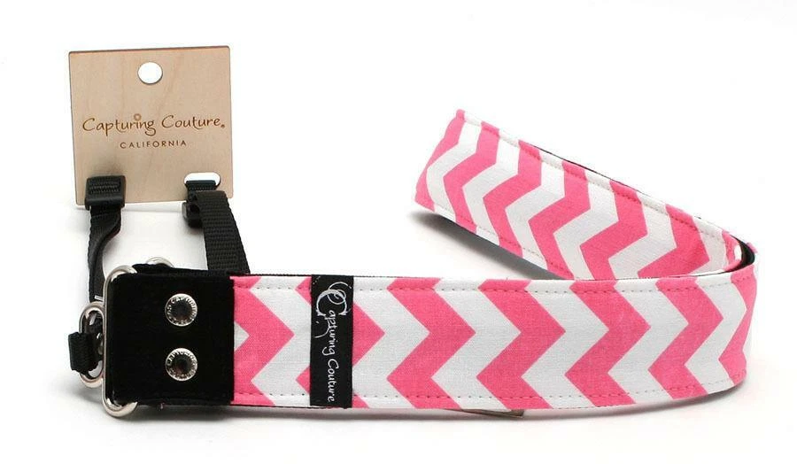 New Capturing Couture Chevron 1.5" Camera Strap (Pink) #19948 - Image 1 of 1