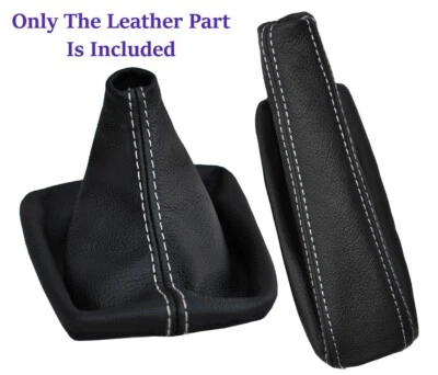 For BMW E36 E46 Series 3 1991-2005 New Vinyl Gear & Handbrake Boot White Stitch - Image 1 of 3