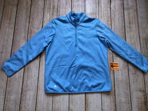Adidas Outdoor Running 1/4 Zip Blue Pullover Sweatshirt Women XLARGE Geometric - Afbeelding 1 van 11