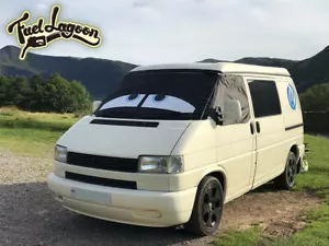 VW T4 Window Screen Cover Curtain Wrap Frost Black Out Blind Blue Eyes - Picture 1 of 13