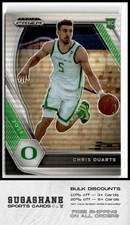 2021 Prizm Draft Picks 23 Chris Duarte Silver RC  Oregon Ducks  Basketball Card