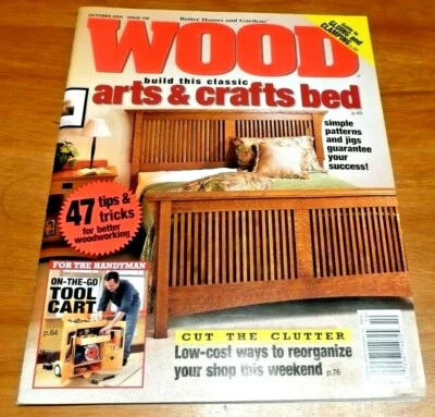 WOOD magazine - Oct 2004 issue 158  Arts & Crafts Bed / Gluing & Clamping ++ - Image 1 of 2