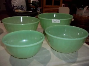 Vintage Milk Glass Jadeite Swirl Bowls. - Picture 1 of 10