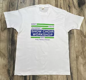 Vintage 90s single stitch Thin XL SCREEN STARS Kent State Show Choir 92 USA. - Bild 1 von 11