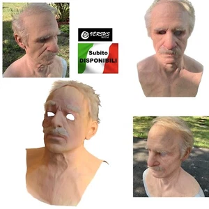 Maschera Anziano Vecchio Carnevale Teatro Cosplay Old Man Head Mask OLDMASK02 SD - Foto 1 di 5