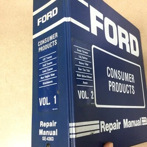 Ford CONSUMER PRODUCTS SERVICE REPAIR SHOP MANUAL TRACTOR SNOW BLOWER TILLER ETC - Picture 1 of 6