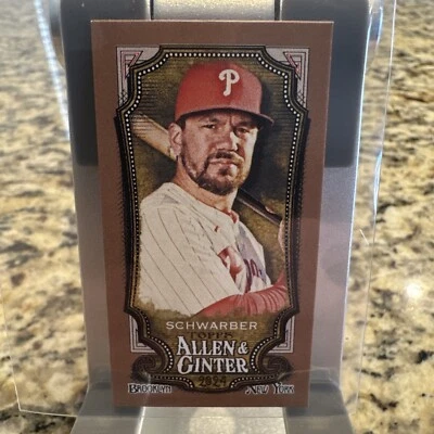 2024 Topps Allen & Ginter - Gold Border Mini - Kyle Schwarber - #306 - SP - Image 1 of 2