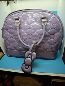 Loungefly Hello Kitty Lilac Faux Leather Tote Top Handle Handbag Purse - Picture 1 of 13