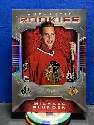 2006-07 SP Game Used Edition Rainbow /25 Michael Blunden #109 Rookie RC - Image 1 of 2