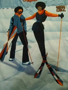 NATL BROTHERHOOD ski snowboard graphic baselayer shirt quick dry LAMONT WHITE MD - Picture 1 of 11