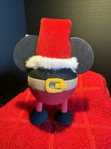 NOS Disney Mickey Mouse Weihnachtsmann Filzhut Antenne Topper Ball mit Etikett   - Bild 1 von 5