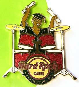 2008 HARD ROCK CAFE WASHINGTON DC GRADUATION DRUMMER SEXY GIRL LE PIN - Picture 1 of 1